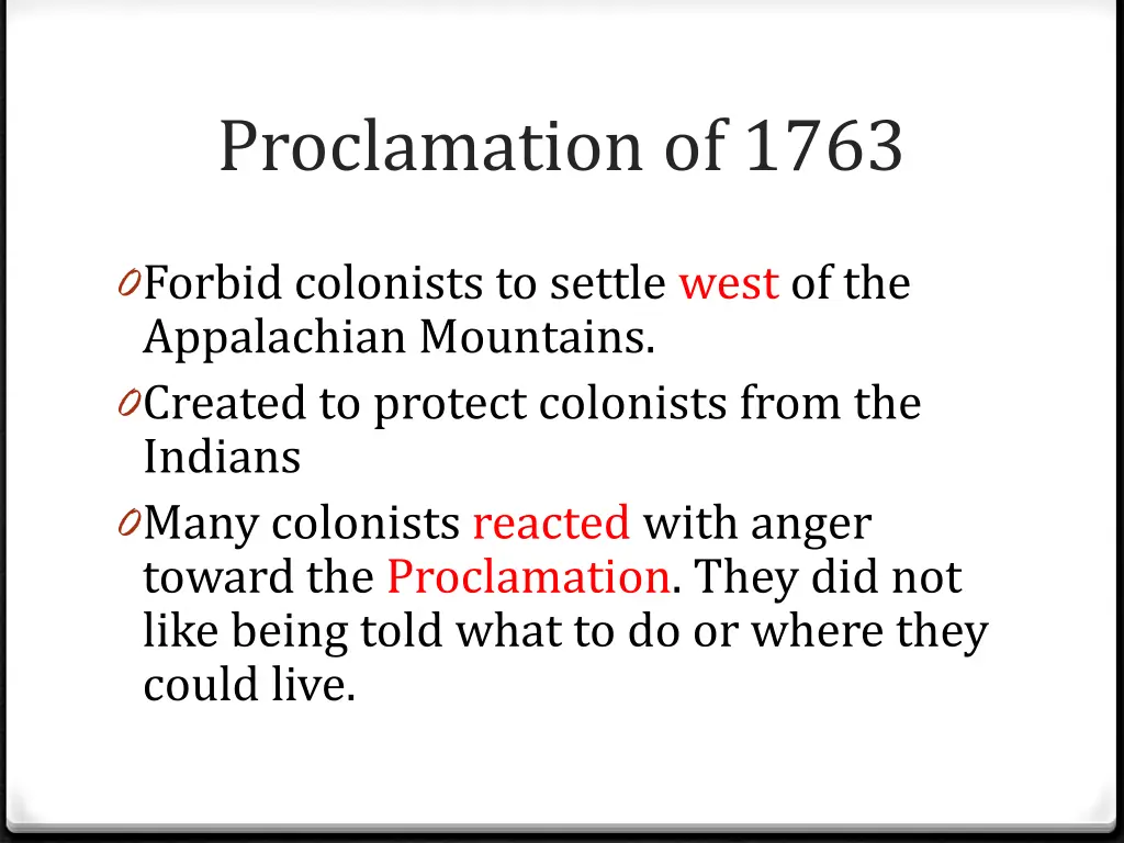 proclamation of 1763