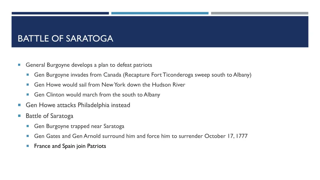 battle of saratoga