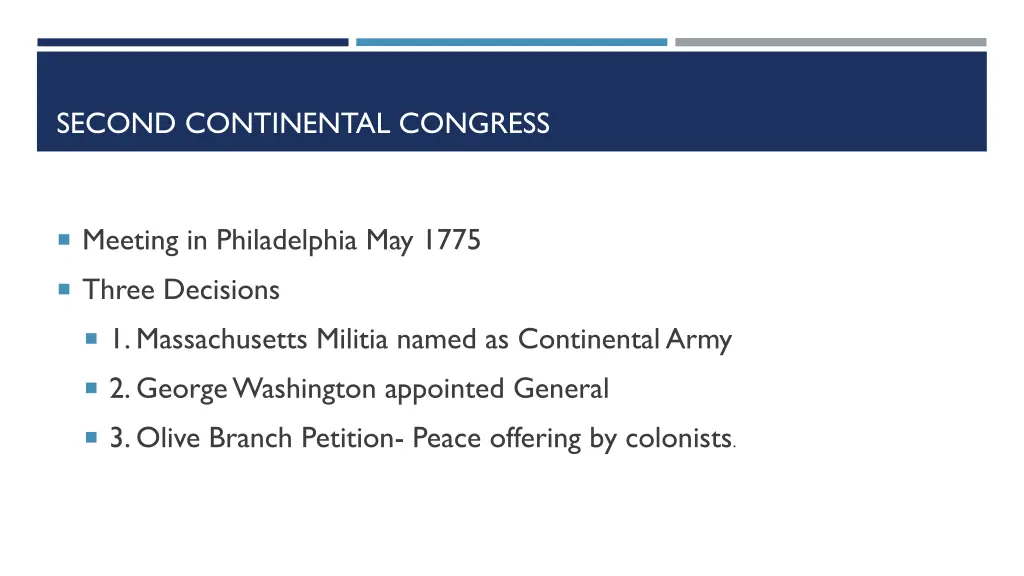 second continental congress