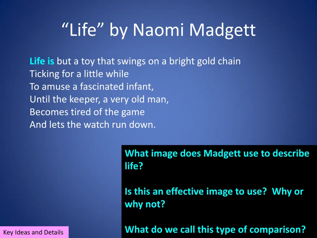 life by naomi madgett