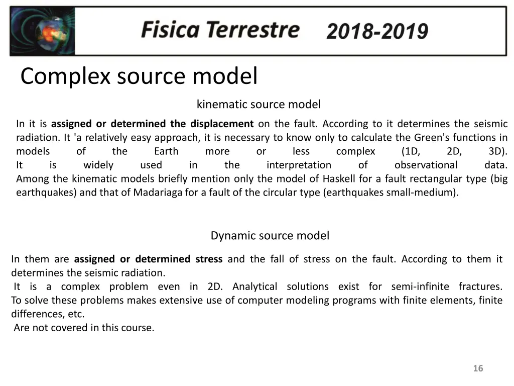 complex source model