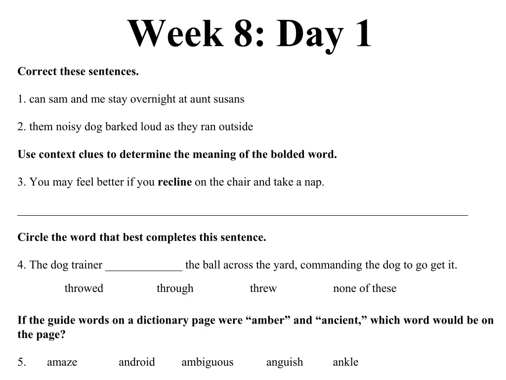 week 8 day 1