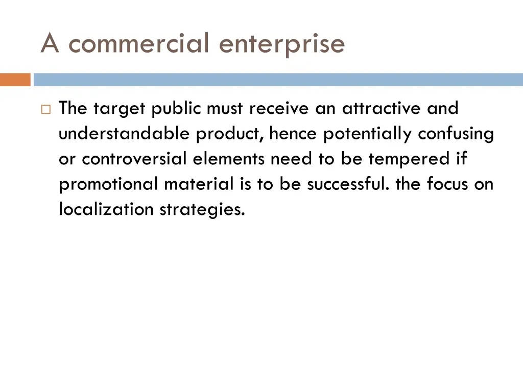 a commercial enterprise