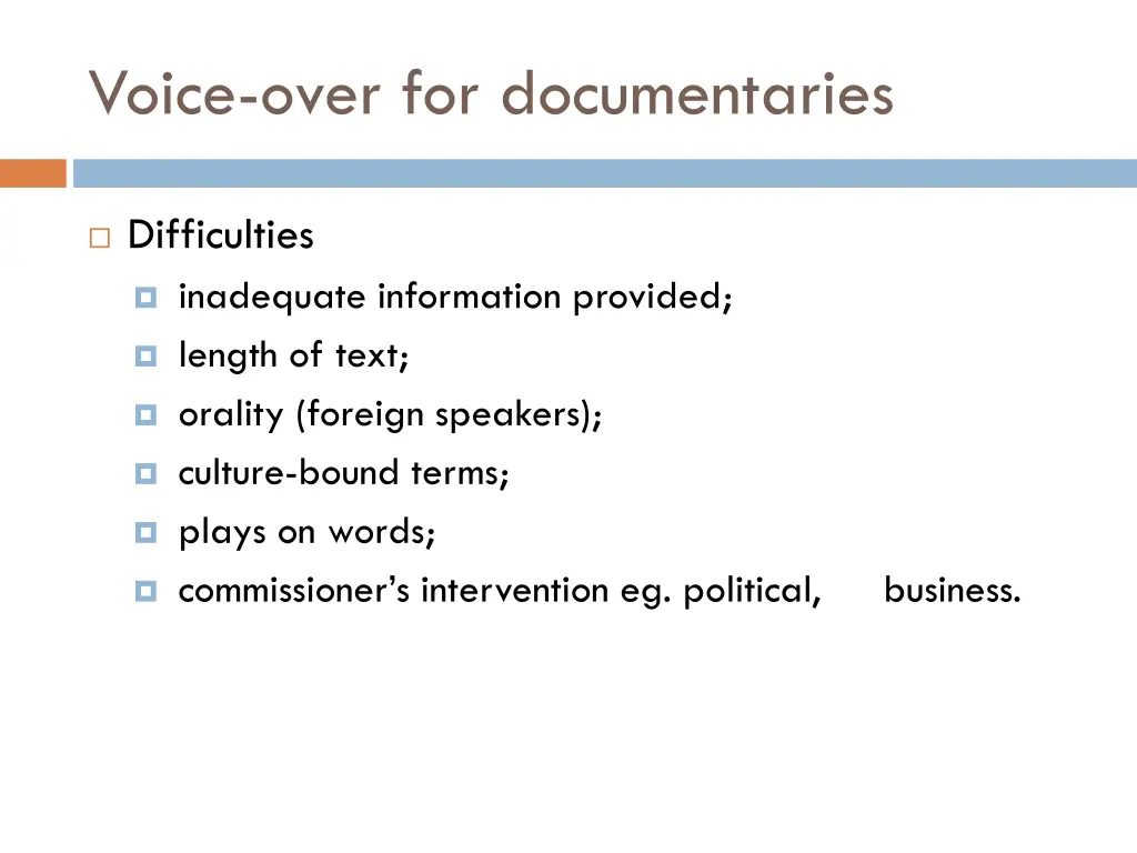 voice over for documentaries