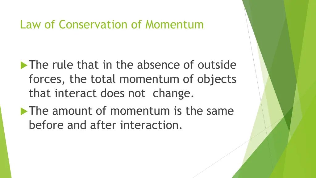 law of conservation of momentum