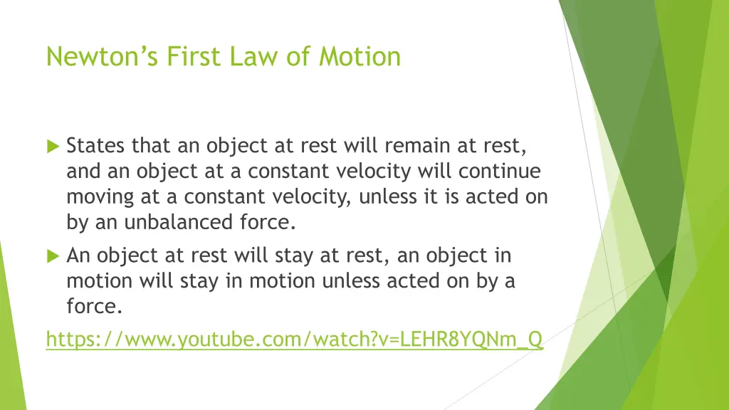 newton s first law of motion