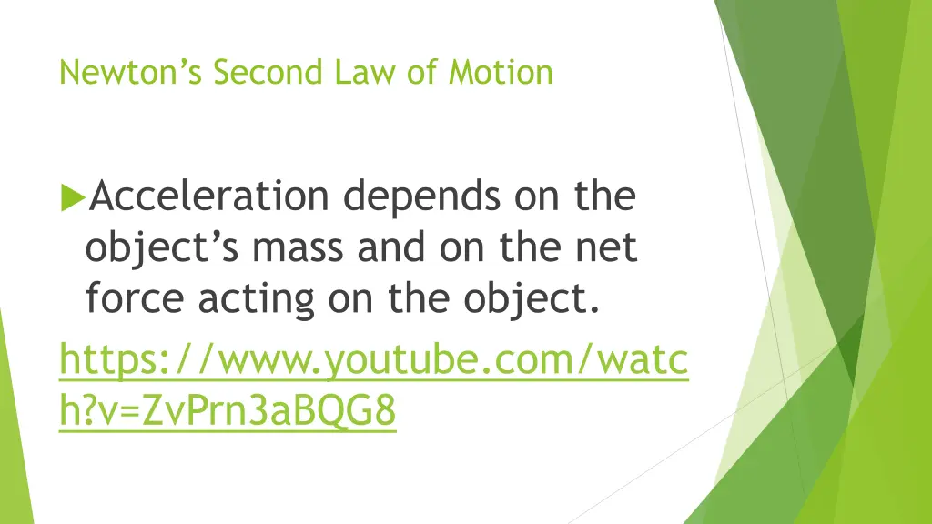 newton s second law of motion