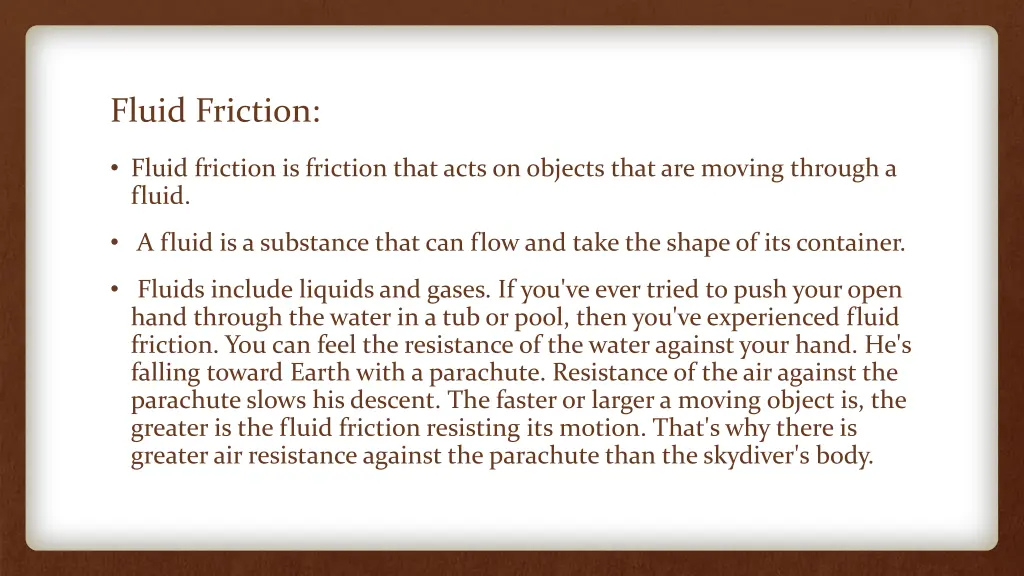 fluid friction