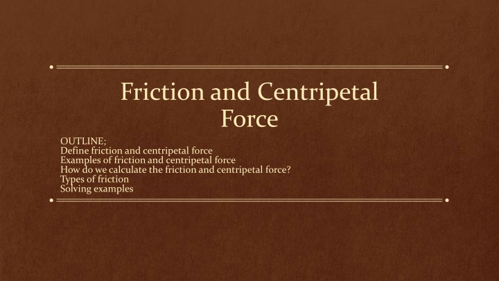 friction and centripetal force