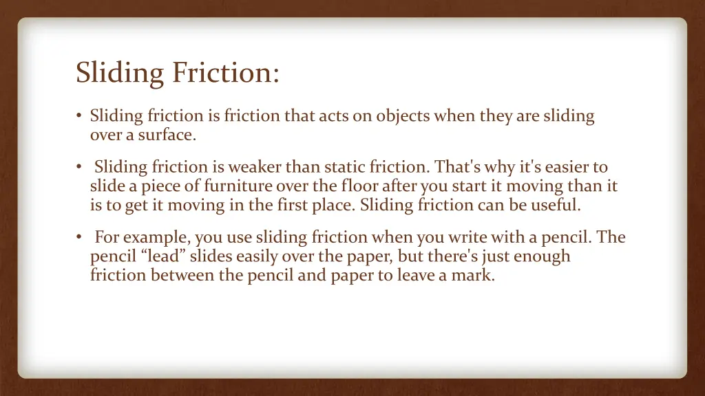 sliding friction