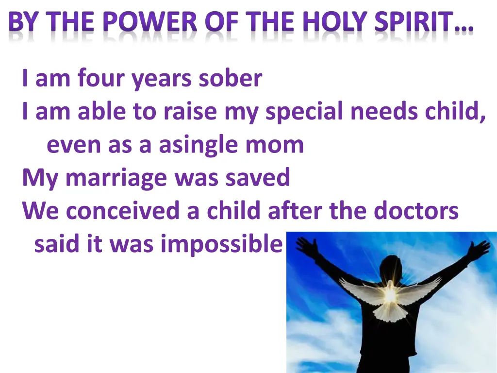 by the power of the holy spirit 2