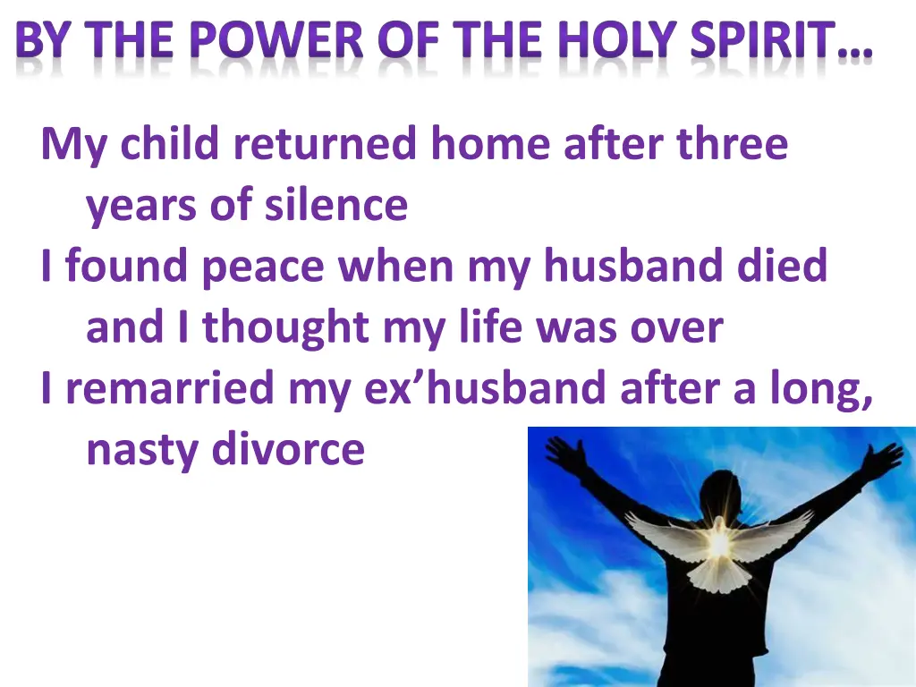 by the power of the holy spirit 3