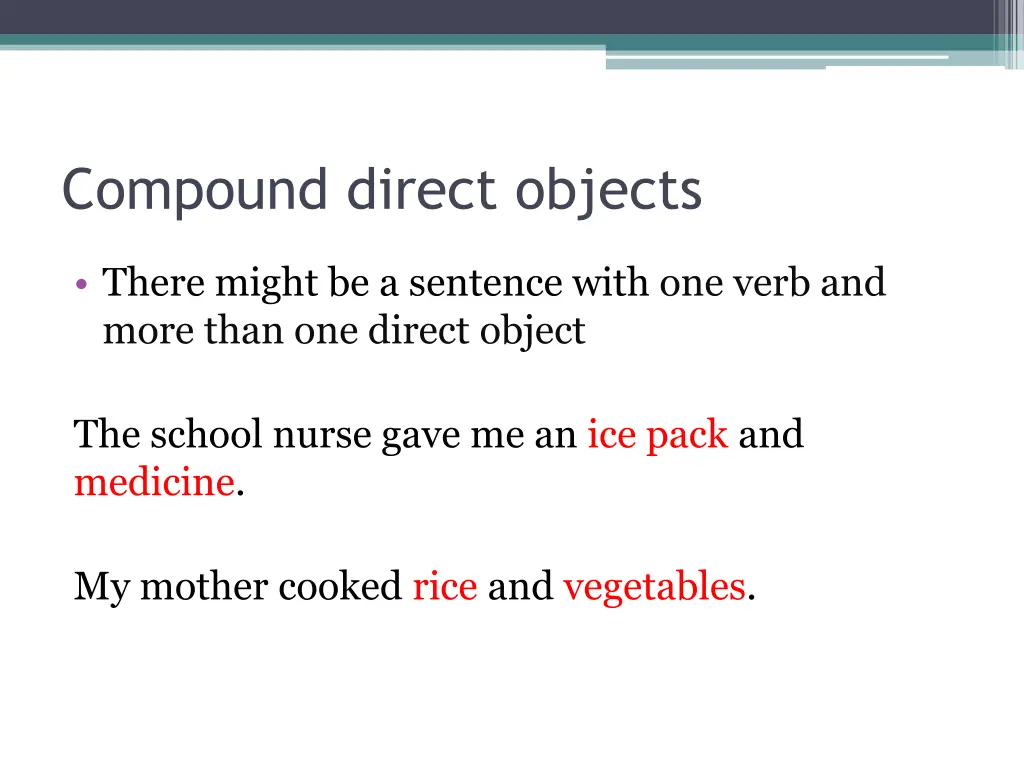 compound direct objects