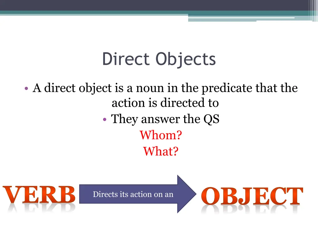 direct objects