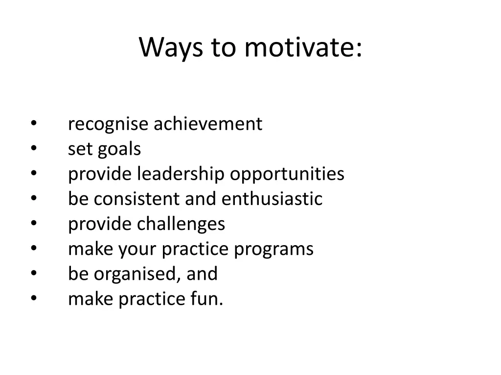 ways to motivate