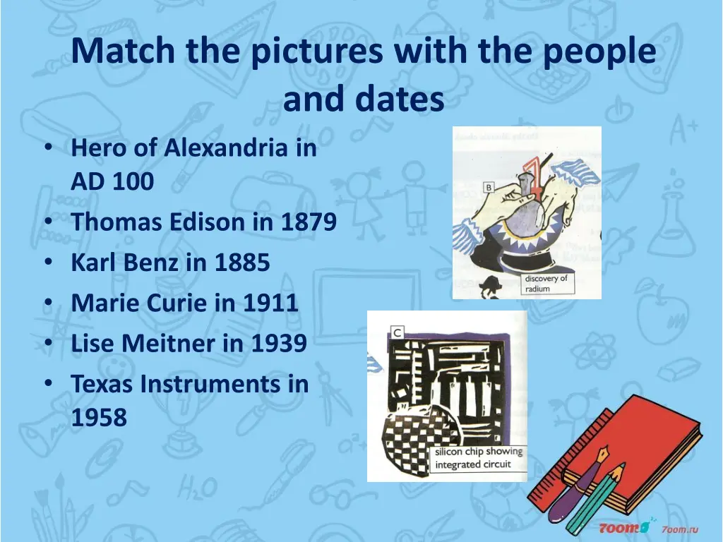 match the pictures with the people and dates hero 1