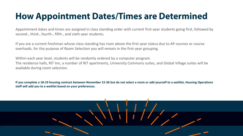 appointment dates and times are assigned in class