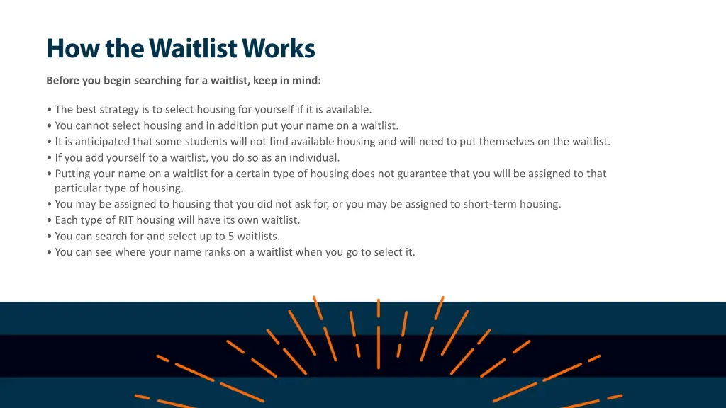 before you begin searching for a waitlist keep