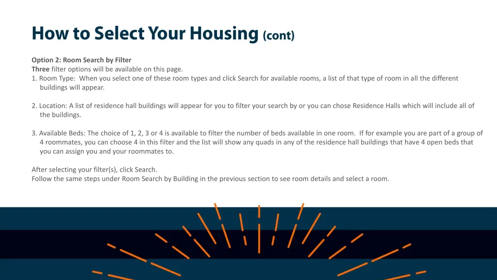 option 2 room search by filter three filter