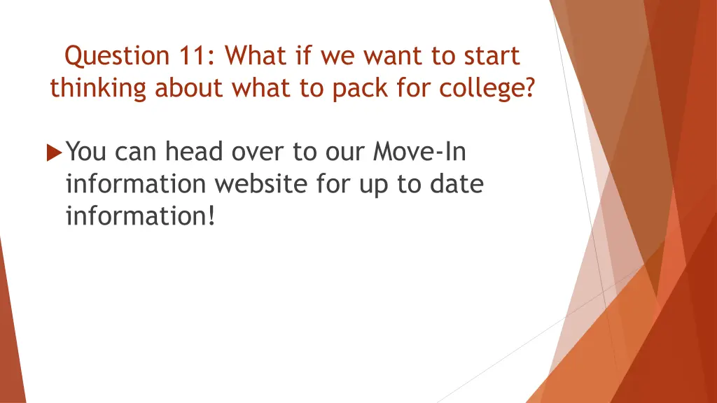 question 11 what if we want to start thinking