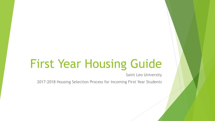 first year housing guide