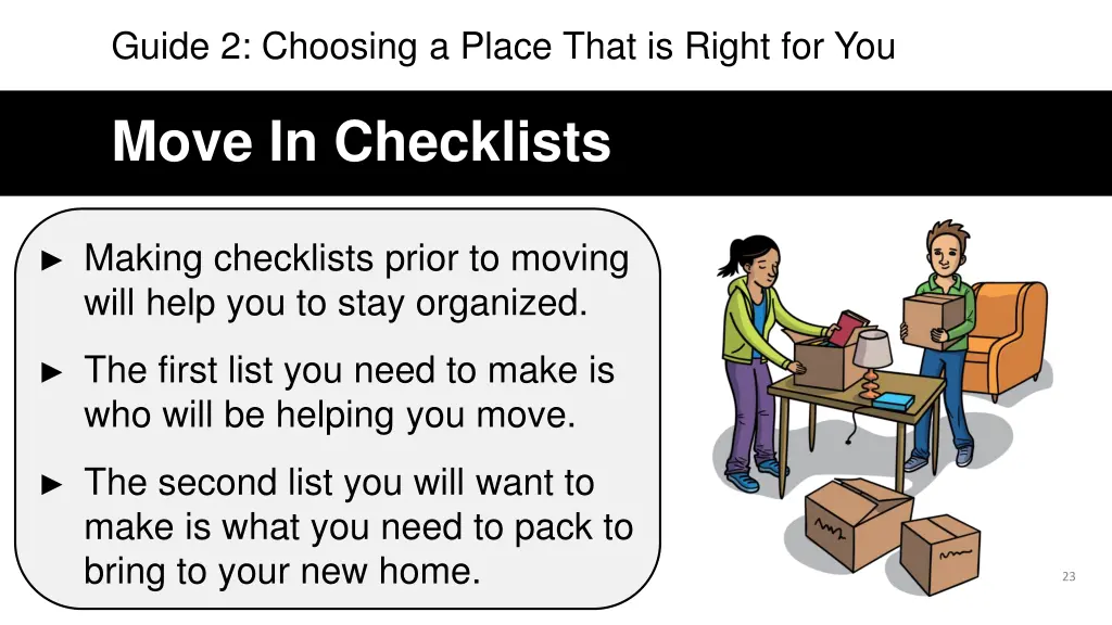 guide 2 choosing a place that is right for you 3