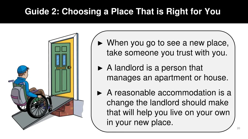 guide 2 choosing a place that is right for you