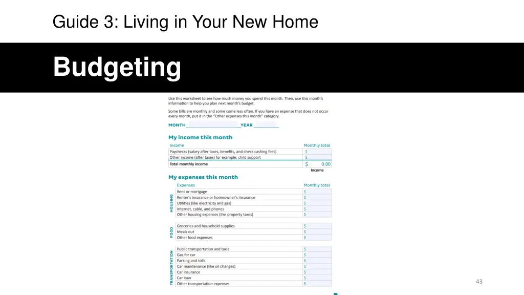 guide 3 living in your new home 6