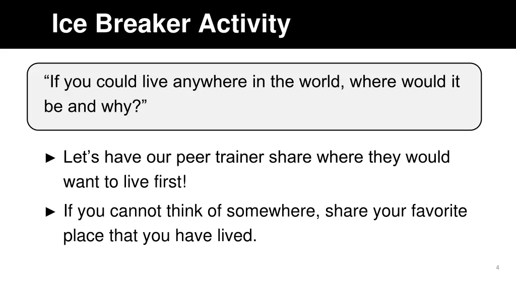 ice breaker activity