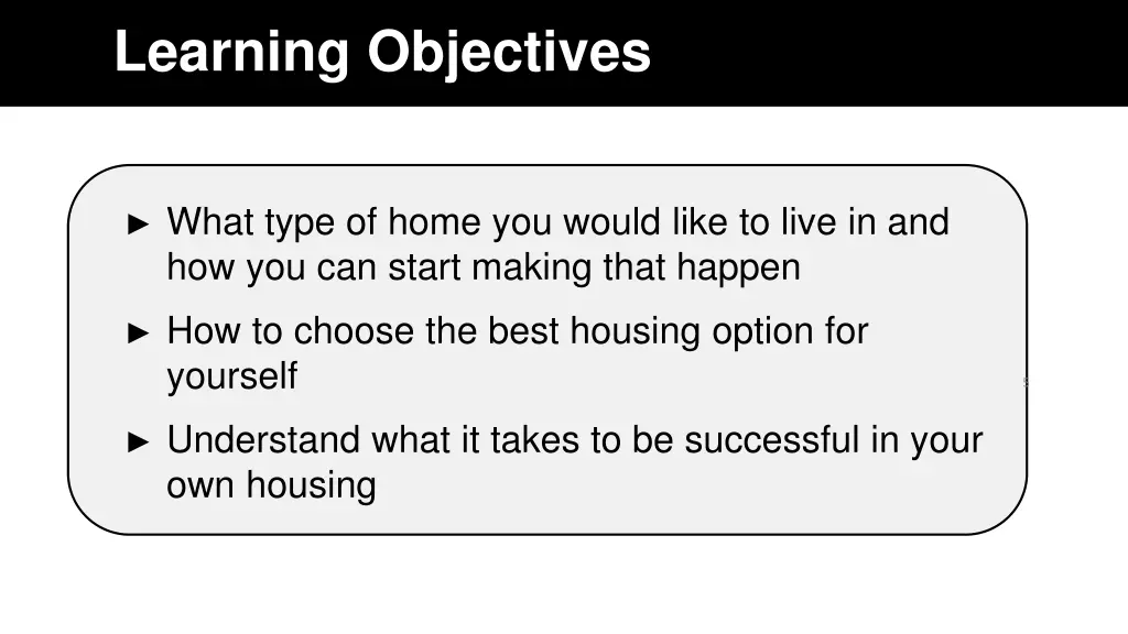 learning objectives