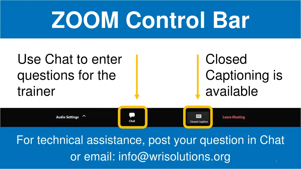 zoom control bar