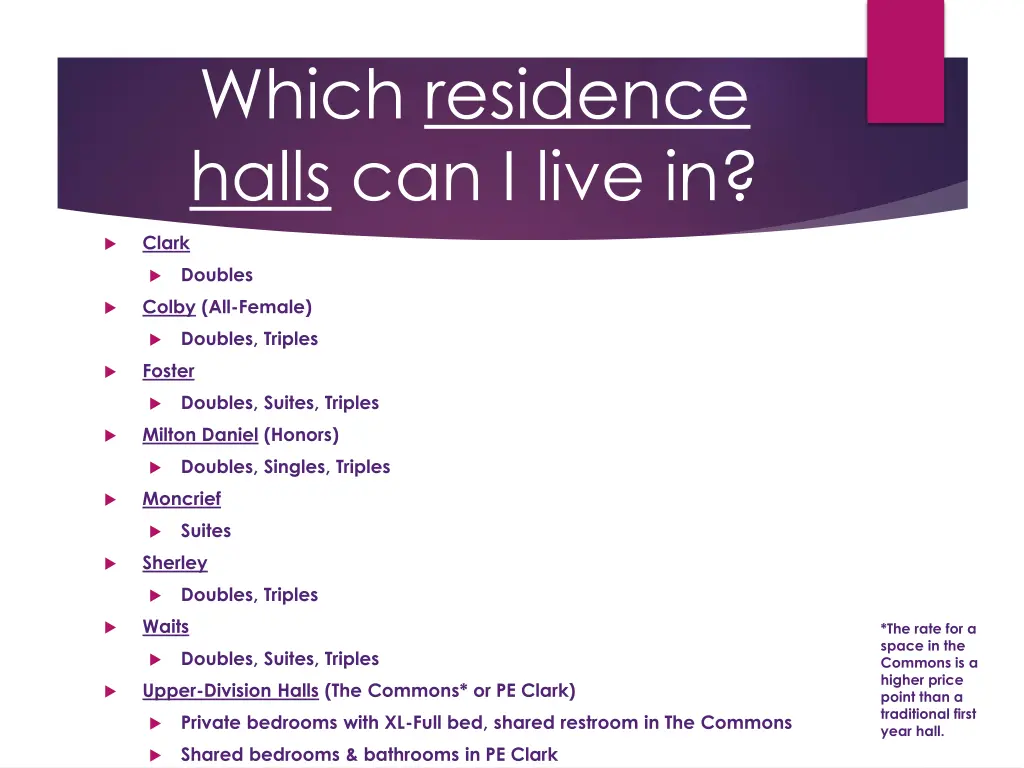 which residence halls can i live in