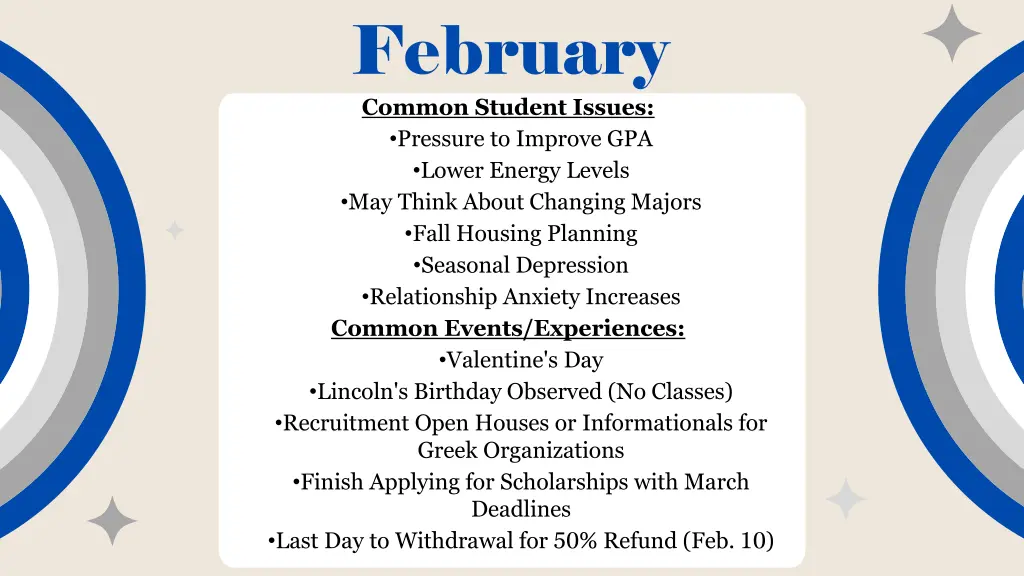 february common student issues pressure