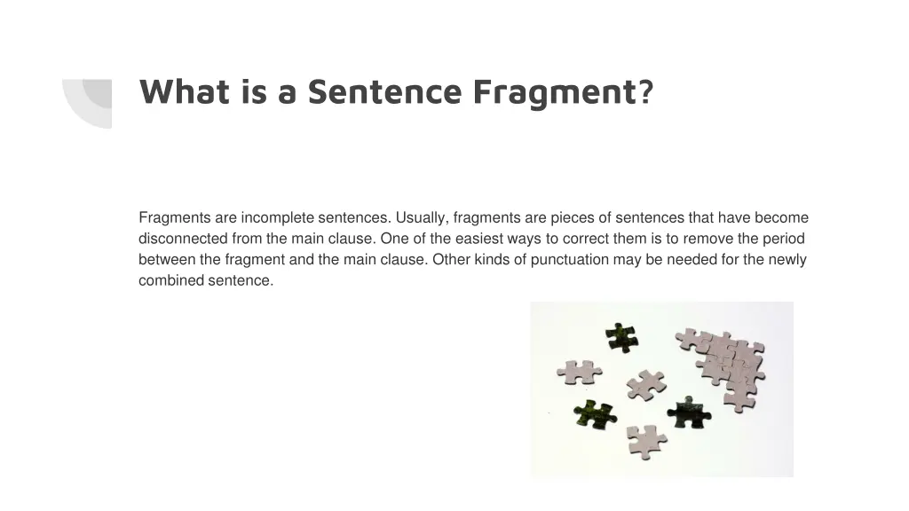 what is a sentence fragment