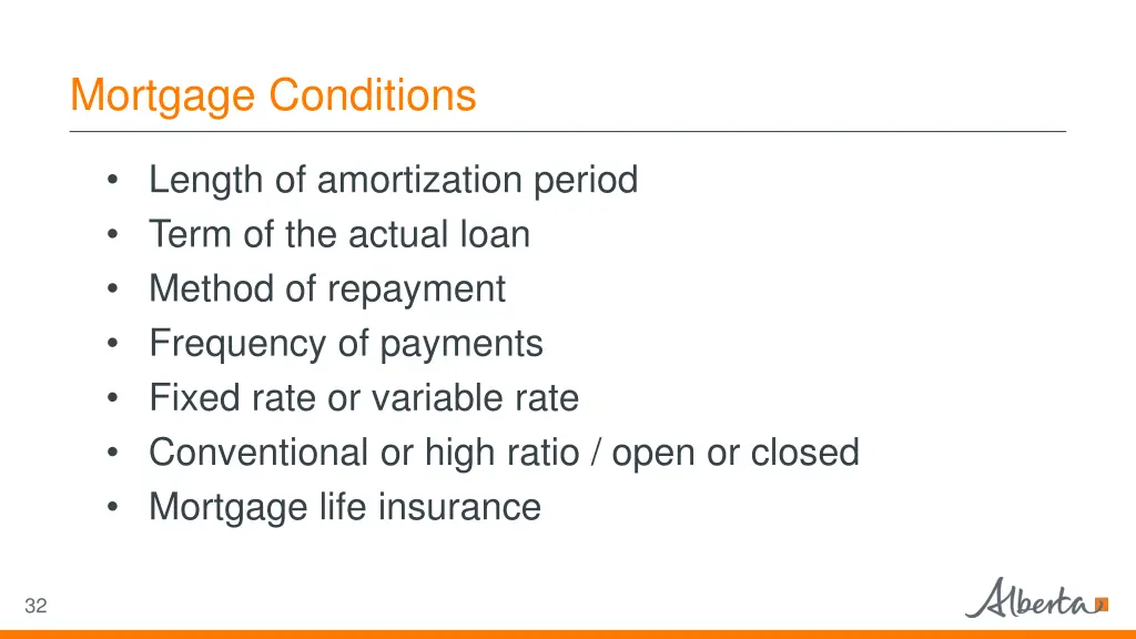 mortgage conditions