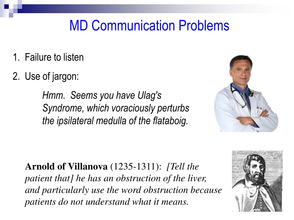 md communication problems