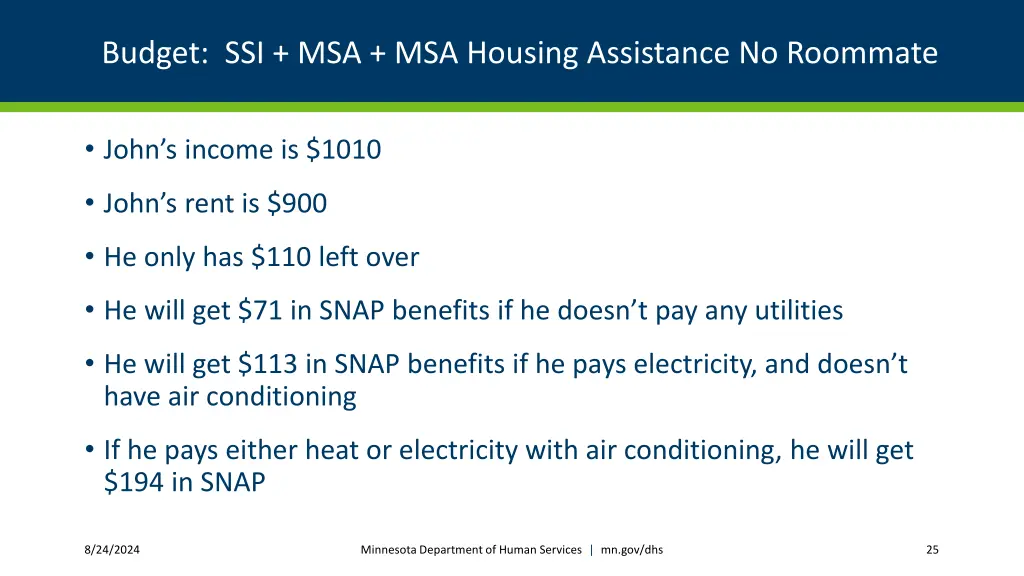 budget ssi msa msa housing assistance no roommate