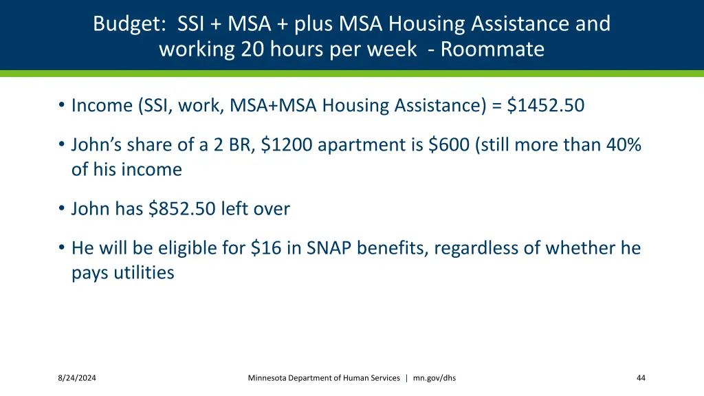 budget ssi msa plus msa housing assistance 2