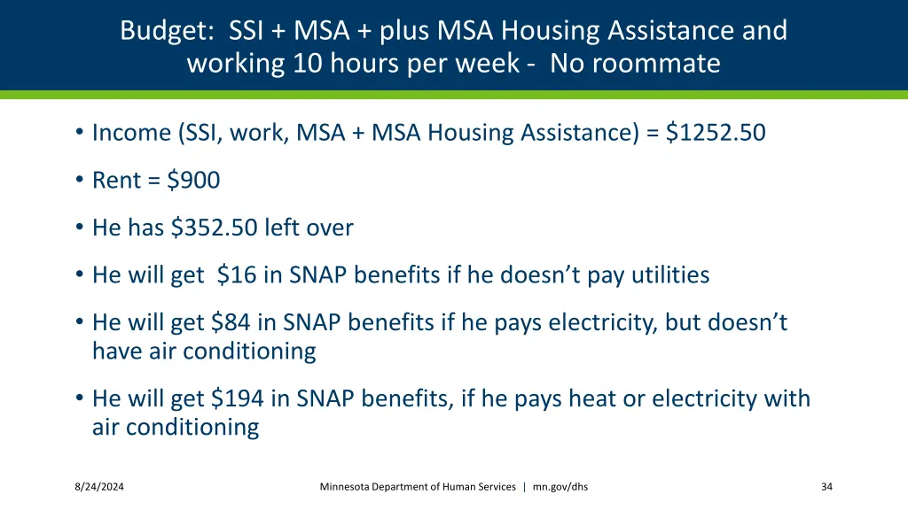 budget ssi msa plus msa housing assistance