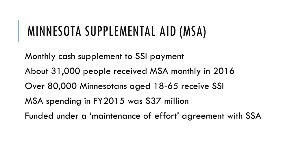 minnesota supplemental aid msa