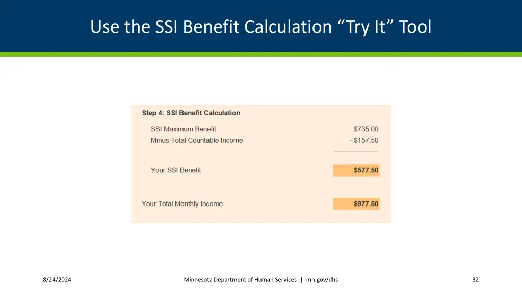 use the ssi benefit calculation try it tool 3