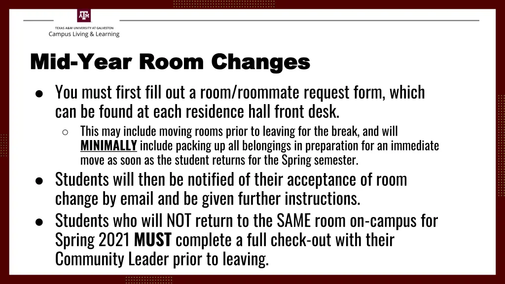 mid mid year room changes year room changes