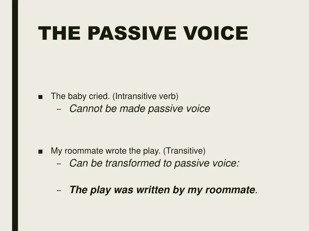 the passive voice