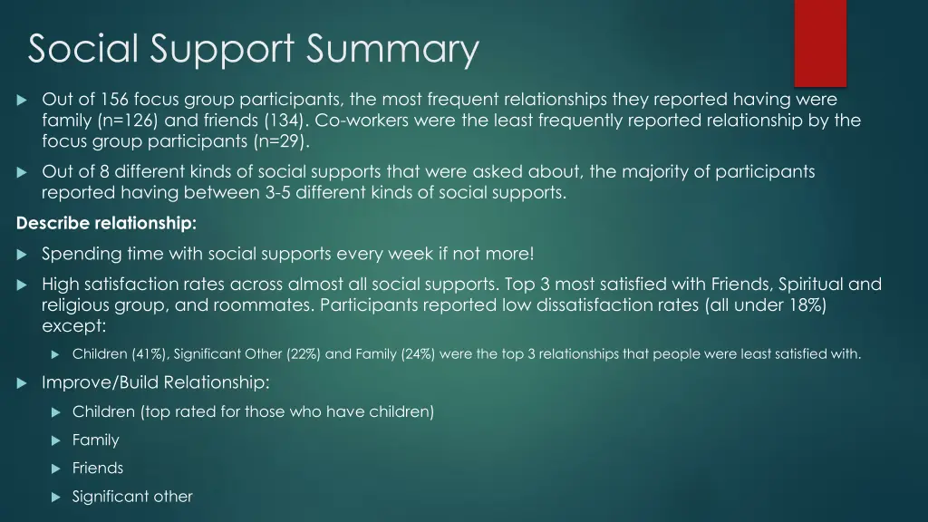 social support summary