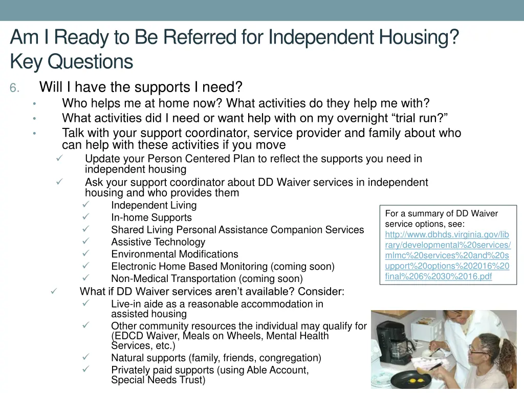 am i ready to be referred for independent housing 5