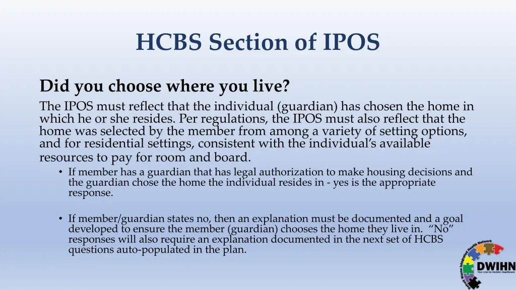 hcbs section of ipos 3