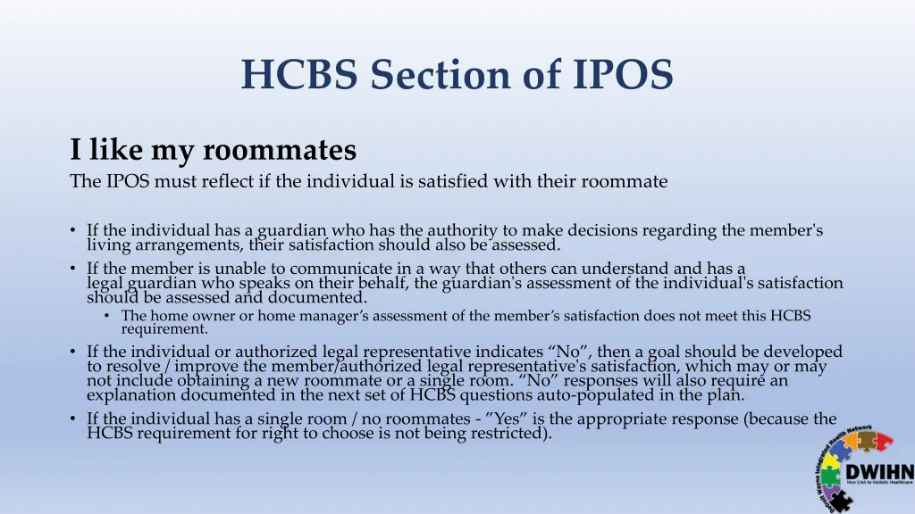 hcbs section of ipos 5