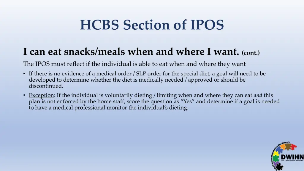 hcbs section of ipos 8