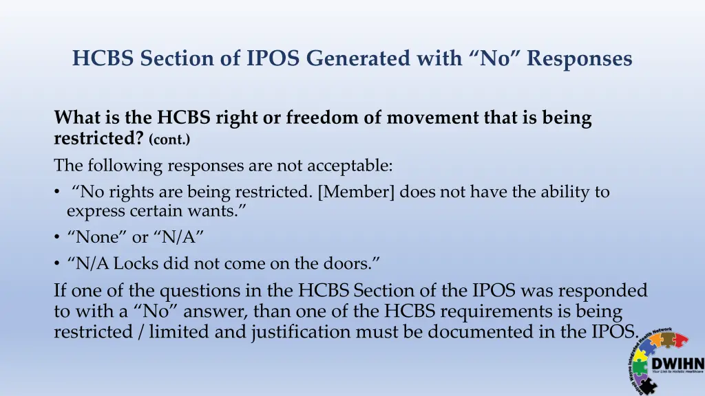 hcbs section of ipos generated with no responses 3