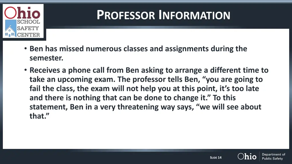 p rofessor i nformation